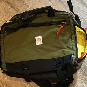 Topo design 3 day briefcase with strap, handles and backpack strap